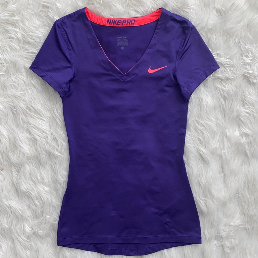 Nike | Purple Pro Short Sleeve Top
